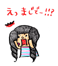 Crayon  girl 2 sticker #2943422