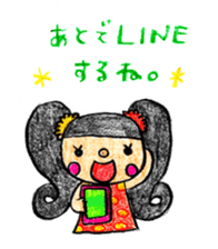 Crayon  girl 2 sticker #2943428