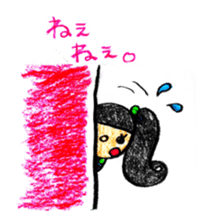 Crayon  girl 2 sticker #2943439