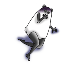 beautiful legs panda sticker #2944206