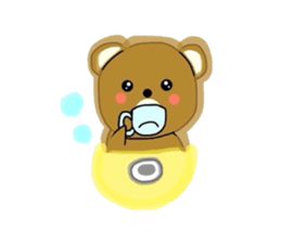 Fluffy soft bear sticker #2944344