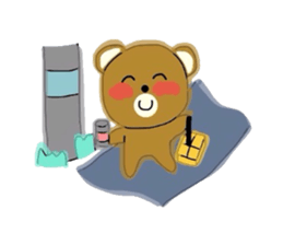 Fluffy soft bear sticker #2944345