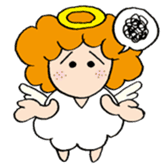 Curly Angel sticker #2945847