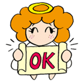 Curly Angel sticker #2945848