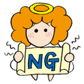 Curly Angel sticker #2945849