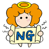 Curly Angel sticker #2945849