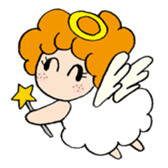 Curly Angel sticker #2945850