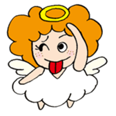 Curly Angel sticker #2945867