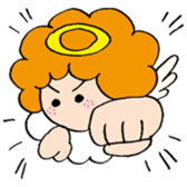 Curly Angel sticker #2945870