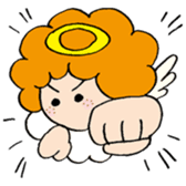 Curly Angel sticker #2945870