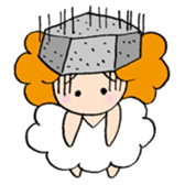 Curly Angel sticker #2945877