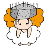 Curly Angel sticker #2945877