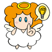 Curly Angel sticker #2945881
