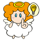 Curly Angel sticker #2945881
