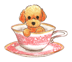The pretty toy poodle sticker #2947658
