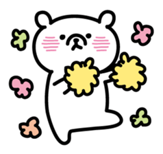Simple white bear sticker #2947882