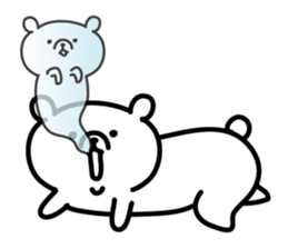 Simple white bear sticker #2947884
