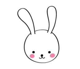 Furi Furi white rabbit sticker #2948627