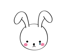 Furi Furi white rabbit sticker #2948628