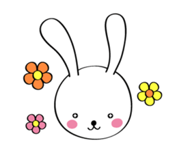 Furi Furi white rabbit sticker #2948630