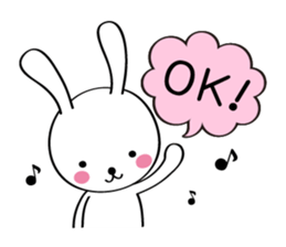 Furi Furi white rabbit sticker #2948631