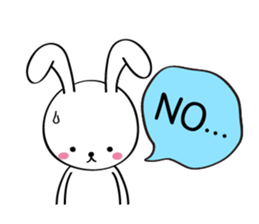 Furi Furi white rabbit sticker #2948632