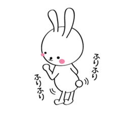 Furi Furi white rabbit sticker #2948641