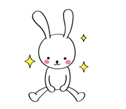 Furi Furi white rabbit sticker #2948649