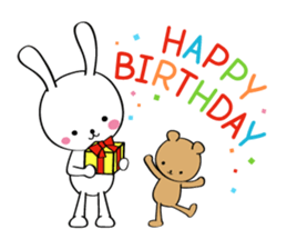 Furi Furi white rabbit sticker #2948659