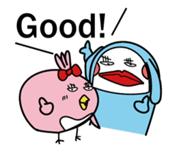 Cool with pink bird sticker #2950596