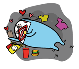 Cool with pink bird sticker #2950600