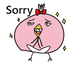 Cool with pink bird sticker #2950611