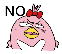 Cool with pink bird sticker #2950614