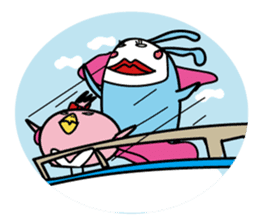 Cool with pink bird sticker #2950615