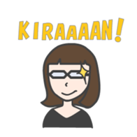 glasses woman Fumi  (English version) sticker #2952907