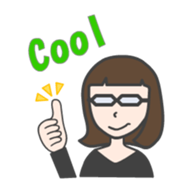 glasses woman Fumi  (English version) sticker #2952909
