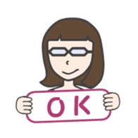 glasses woman Fumi  (English version) sticker #2952913