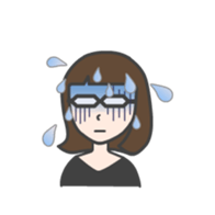 glasses woman Fumi  (English version) sticker #2952916