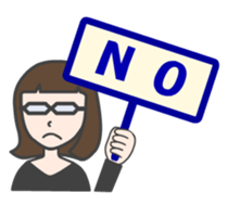 glasses woman Fumi  (English version) sticker #2952920