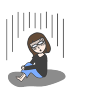 glasses woman Fumi  (English version) sticker #2952923