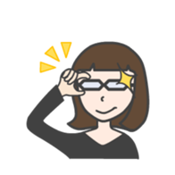 glasses woman Fumi  (English version) sticker #2952928