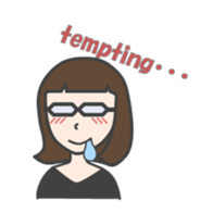 glasses woman Fumi  (English version) sticker #2952929