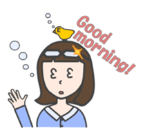 glasses woman Fumi  (English version) sticker #2952931