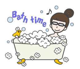 glasses woman Fumi  (English version) sticker #2952933