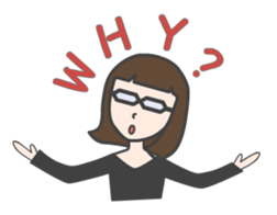 glasses woman Fumi  (English version) sticker #2952946