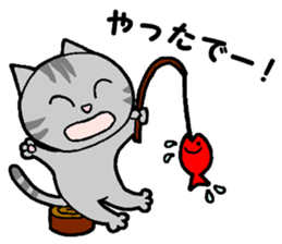 A stray cat & a Scottish Fold kitten sticker #2956118