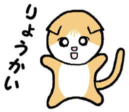 A stray cat & a Scottish Fold kitten sticker #2956127