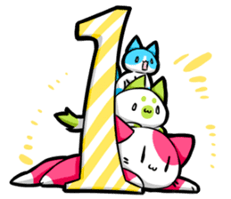 Meow mew world in New Year's sticker #2956474