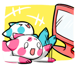 Meow mew world in New Year's sticker #2956497