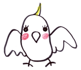 Marron - Pretty Cockatiel Sticker - sticker #2957163